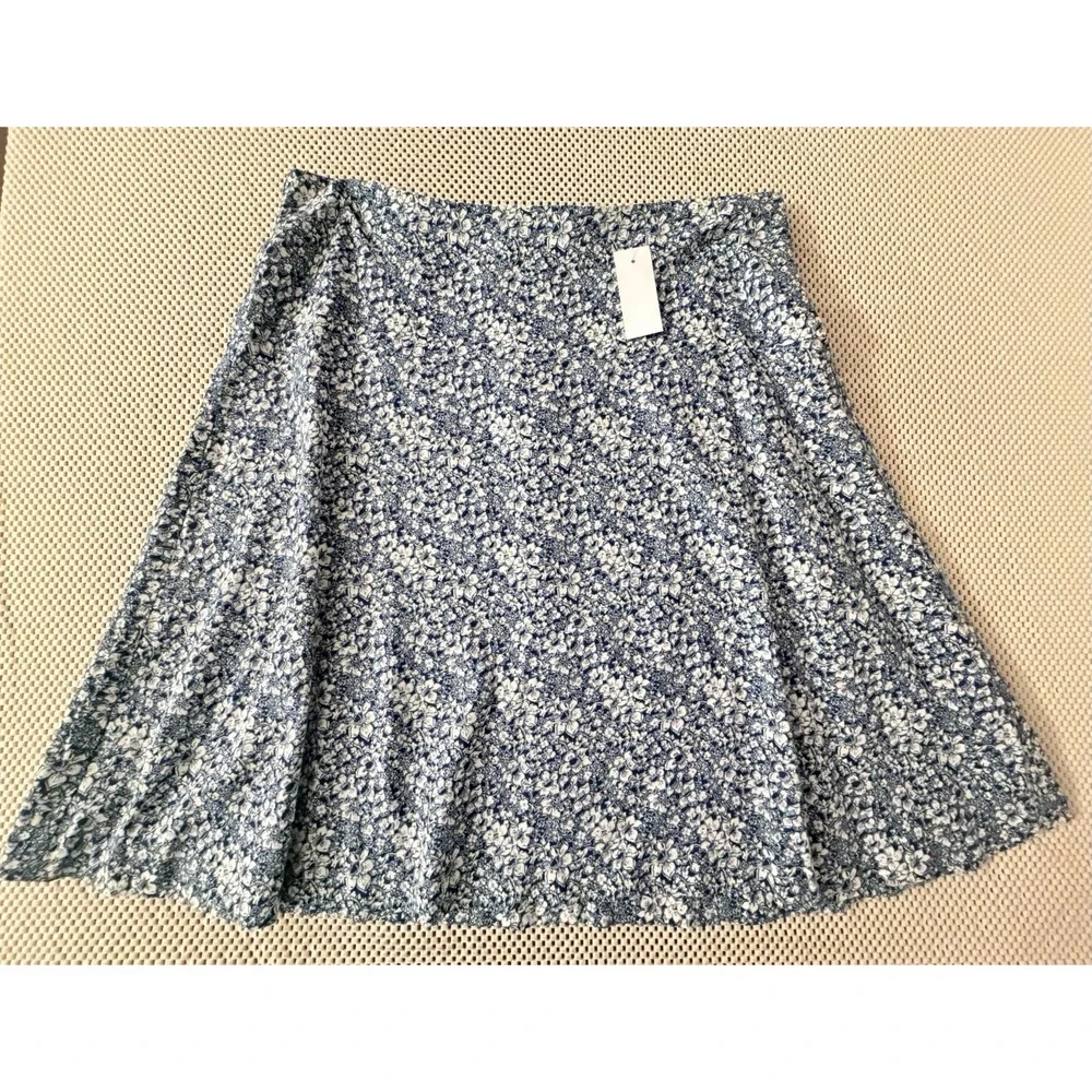 NEW Ann Taylor Linen Blend Skirt Sz 10 A Line Career Casual Office Flowy NWT $90